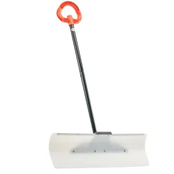VEVOR Snow Pusher Shovel, 30 in Outdoor Snowplow Shovel with Ergonomic Grip, HDPE Plastic Blade, Winter Shovels with Segmented Handle, Metal Edged Strip, Portable Snow Removal Tool for Driveway Garden
