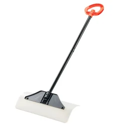 VEVOR Snow Pusher Shovel, 24 in Wide Outdoor Snowplow Shovel with Ergonomic Grip, HDPE Plastic Blade, Winter Shovels with Segmented Handle, Portable Snow Removal Tool for Driveway Garden Camping