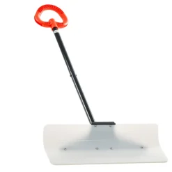 VEVOR Snow Pusher Shovel, 24 in Wide Outdoor Snowplow Shovel with Ergonomic Grip, HDPE Plastic Blade, Winter Shovels with Segmented Handle, Portable Snow Removal Tool for Driveway Garden Camping
