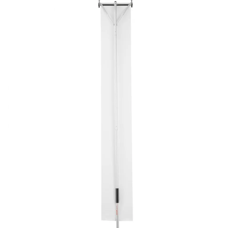 VEVOR Snow Roof Rake, 30ft Reach Aluminium Roof Shovel with Slide Cloth, Premium 19" Blade Snow Removal Tool, Safe on Roof with Roll Wheels, Anti-Slip Handle, Use for House Roof, Car Snow, Wet Leaves