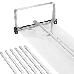 VEVOR Snow Roof Rake, 18.5 in Aluminum Blade, 5.2-30 ft Adjustable Roof Snow Scraper with Wheels & Slide, , Lightweight Snows Removal Tool for House Rooftop Leaves Debris Clearing