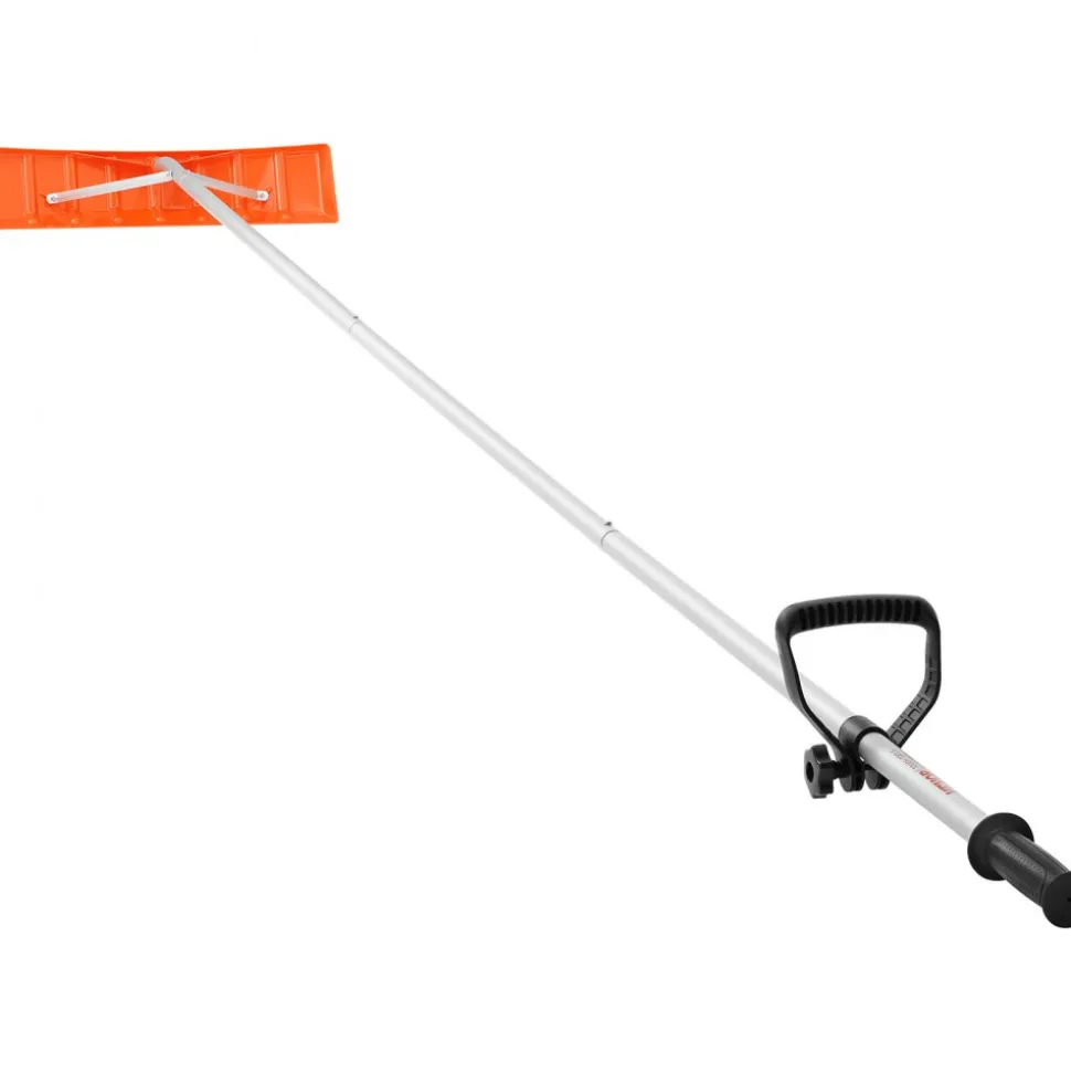 VEVOR Snow Roof Rake, 25" Plastic Blade Snow Removal Tool, 21ft Reach Aluminium Handle, Superior Roof Shovel with Anti-Slip Handle Grip, Easy to Setup & Use for House Roof, Car Snow, Wet Leaves