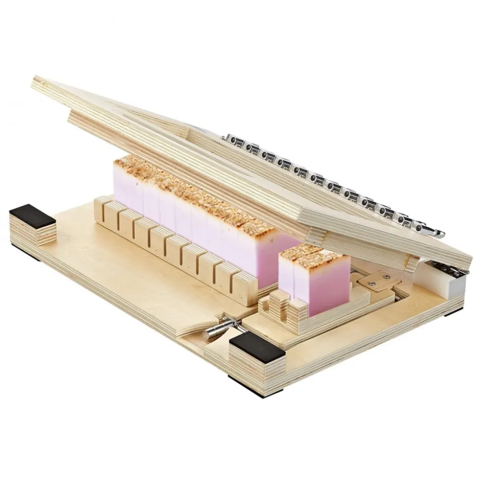 VEVOR Soap Cutter, Cut 1-12 Bars, Precisely and Accurately Cut 1" Bars, Wood Frame With Stainless Steel Wire, with Extra Wires, Multi Handmade Soap Wire Cutter for Candles, DIY Making Cutting Tool