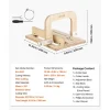 VEVOR Soap Cutter, 0-2 inch Adjustable Thickness, Wood Soap Slicer with Stainless Steel Adjustable Wire Tension, with Extra Wires, Multi Handmade Cutter for Candles, DIY Making Cutting Tool
