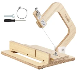 VEVOR Soap Cutter, 0-2 inch Adjustable Thickness, Wood Soap Slicer with Stainless Steel Adjustable Wire Tension, with Extra Wires, Multi Handmade Cutter for Candles, DIY Making Cutting Tool