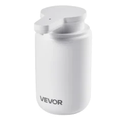 VEVOR Soap Dispenser, 300 ml / 10 oz, Rechargeable Automatic Hand Soap Dispenser with Pump, 2 Adjustable Levels, Modern Touchless Liquid Foam Container with Indicator for Bathroom and Kitchen, White