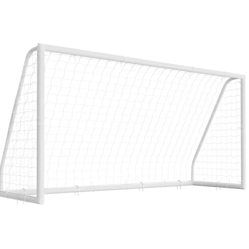 VEVOR Soccer Goal 12 x 6 FT PVC Soccer Goal for Backyard with PE Net, Portable & Weatherproof, with High-Strength Net, Target, Ground Stake, Cones, for Kids & Adults Outdoor Backyard Practice Training