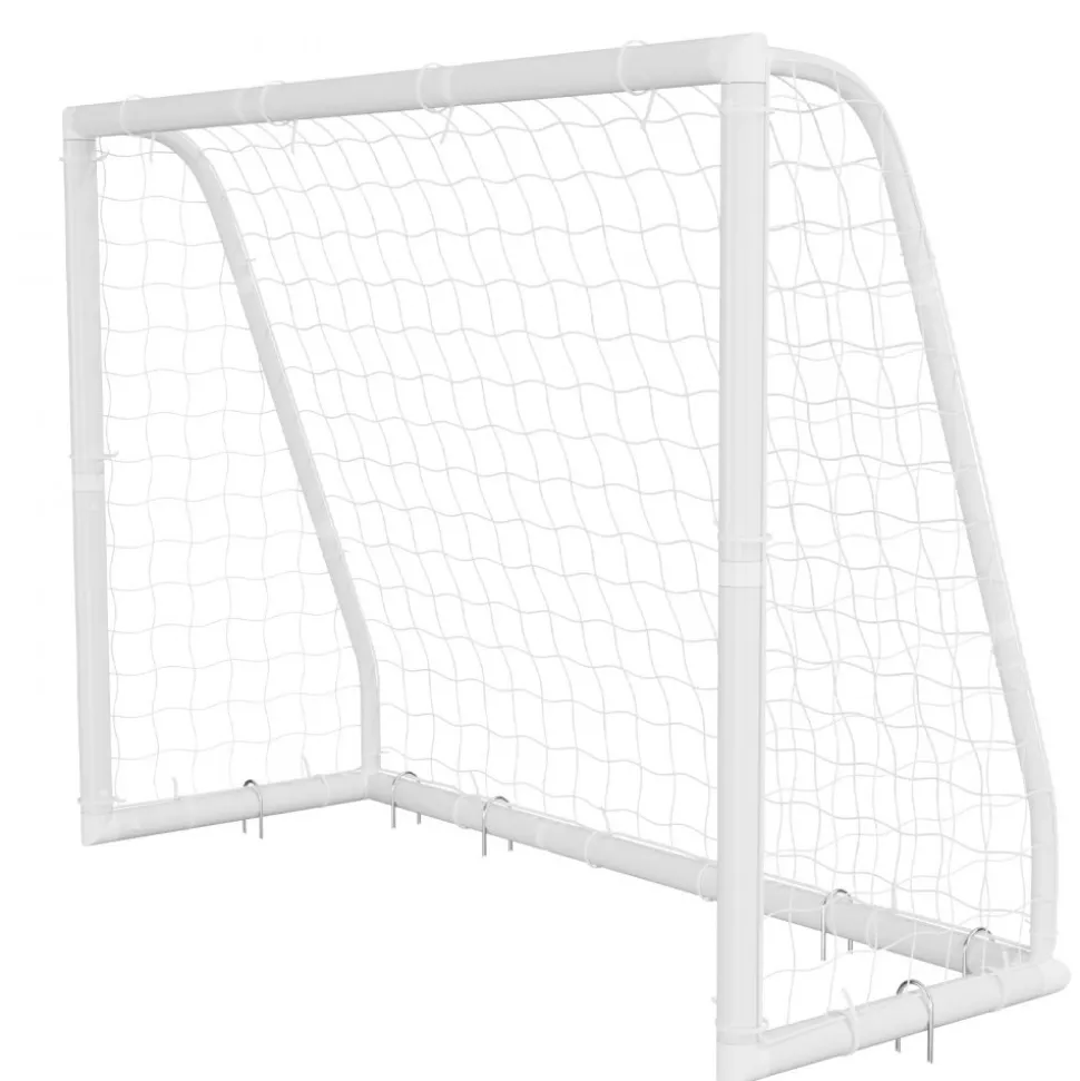 VEVOR Soccer Goal 8 x 6 FT PVC Soccer Goal for Backyard with PE Net, Portable Weatherproof Set, with High-Strength PE Net, Target, Cones, for Youth Kids & Adults Outdoor Backyard Practice Training