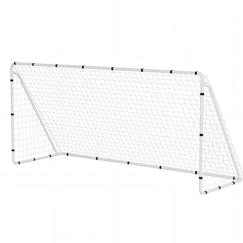 VEVOR Soccer Goal 12 x 6 FT Soccer Goal for Backyard with Iron Frame PE Net, Portable & Durable Set, High-Strength Net, Ground Stakes, Straps, for Youth & Adults Outdoor Backyard Practice Training