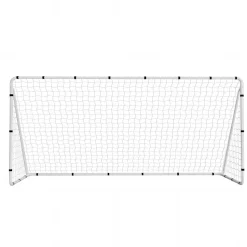 VEVOR Soccer Goal 12 x 6 FT Soccer Goal for Backyard with Iron Frame PE Net, Portable & Durable Set, High-Strength Net, Ground Stakes, Straps, for Youth & Adults Outdoor Backyard Practice Training