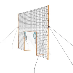 VEVOR Soccer Goal 9 x 5 FT Soccer Goal for Backyard with Iron Frame PE Net, Durable Backstop, Target Net, Ground Stakes, Ropes, for Youth & Adults, Outdoor Sports, Backyard Practice Training Games