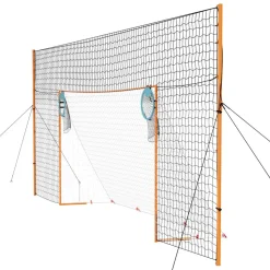 VEVOR Soccer Goal 16 x 7 FT Soccer Goal for Backyard with Iron Frame PE Net, Durable Backstop, Target Net, Ground Stakes, Ropes, for Youth & Adults, Outdoor Sports, Backyard Games, Practice Training