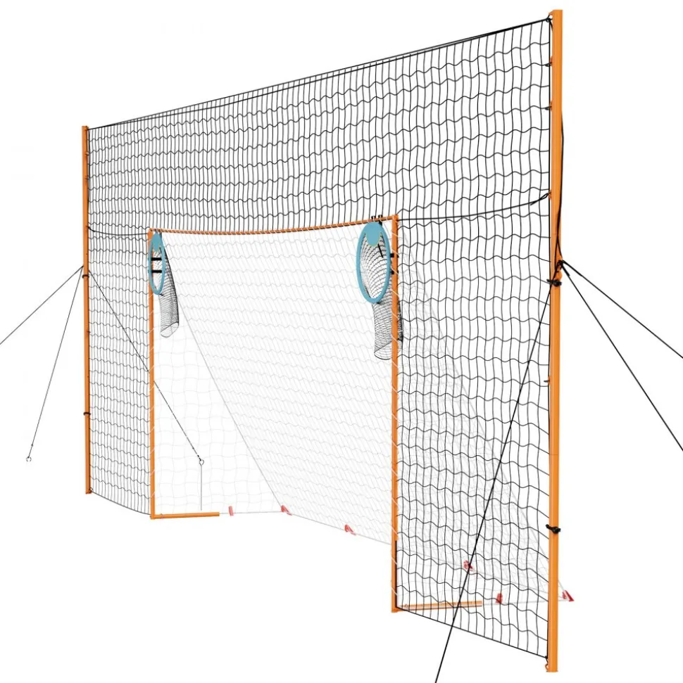 VEVOR Soccer Goal 16 x 7 FT Soccer Goal for Backyard with Iron Frame PE Net, Durable Backstop, Target Net, Ground Stakes, Ropes, for Youth & Adults, Outdoor Sports, Backyard Games, Practice Training