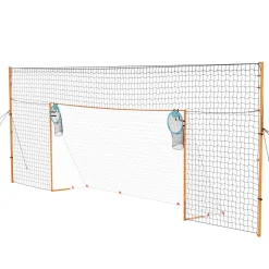 VEVOR Soccer Goal 16 x 7 FT Soccer Goal for Backyard with Iron Frame PE Net, Durable Backstop, Target Net, Ground Stakes, Ropes, for Youth & Adults, Outdoor Sports, Backyard Games, Practice Training