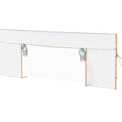 VEVOR Soccer Goal 16 x 7 FT Soccer Goal for Backyard with Iron Frame PE Net, Durable Backstop, Target Net, Ground Stakes, Ropes, for Youth & Adults, Outdoor Sports, Backyard Games, Practice Training