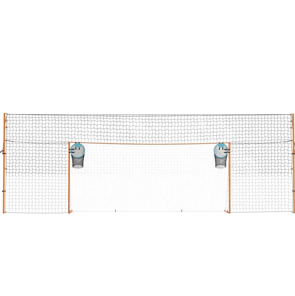VEVOR Soccer Goal 16 x 7 FT Soccer Goal for Backyard with Iron Frame PE Net, Durable Backstop, Target Net, Ground Stakes, Ropes, for Youth & Adults, Outdoor Sports, Backyard Games, Practice Training
