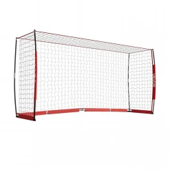 VEVOR Soccer Goal 12 x 6 FT Soccer Net for Backyard Collapsible Base Red, Portable & Quick Setup Set, with Metal Base, Carry Bag, Ground Stakes, for Youth & Adults Outdoor Backyard Practice Training