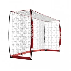 VEVOR Soccer Goal 12 x 6 FT Soccer Net for Backyard Collapsible Base Red, Portable & Quick Setup Set, with Metal Base, Carry Bag, Ground Stakes, for Youth & Adults Outdoor Backyard Practice Training