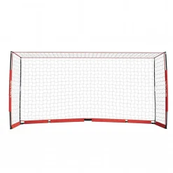 VEVOR Soccer Goal 12 x 6 FT Soccer Net for Backyard Collapsible Base Red, Portable & Quick Setup Set, with Metal Base, Carry Bag, Ground Stakes, for Youth & Adults Outdoor Backyard Practice Training