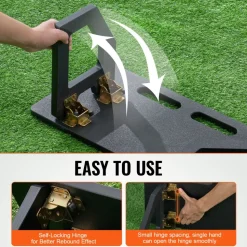 VEVOR Soccer Rebounder Board, 32"X12" Portable Soccer Wall with 2 Angles Rebound, Foldable HDPE Kickback Rebound Board, Soccer Training Equipment for Kids and Adults, Passing & Shooting Practice