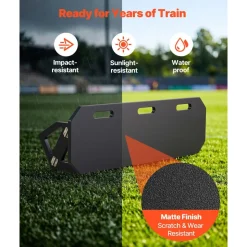 VEVOR Soccer Rebounder Board, 40 x 12 in Portable Soccer Rebound Wall, HDPE Sports Kick Back Trainer, 3 Adjustable Angles, Easy Setup Ball Practice Training Equipment for Passing & Reaction Skills