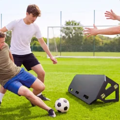VEVOR Soccer Rebounder Board, 40 x 12 in Portable Soccer Rebound Wall, HDPE Sports Kick Back Trainer, 3 Adjustable Angles, Easy Setup Ball Practice Training Equipment for Passing & Reaction Skills