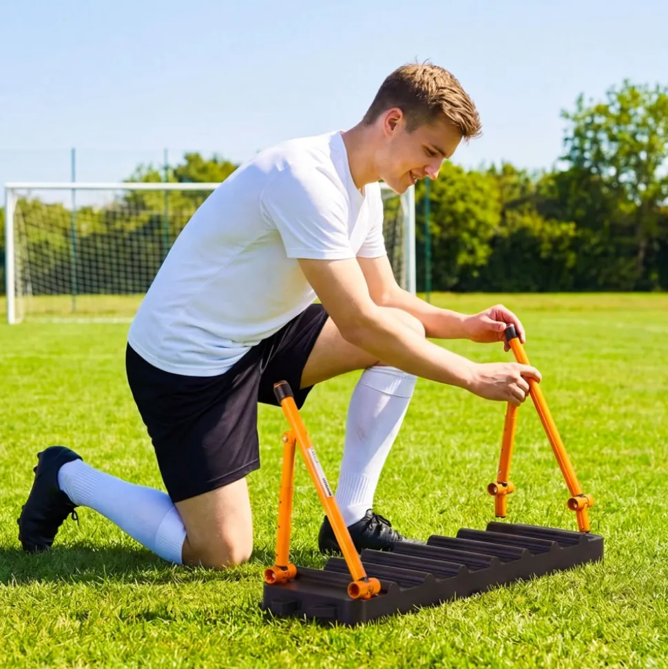 VEVOR Soccer Rebounder Board, 37.4 x 9.8 in Portable Soccer Rebound Wall, Dual Surface Sports Kick Back Trainer, 3 Adjustable Angles, Easy Setup Ball Practice Equipment for Passing & Reaction Skills