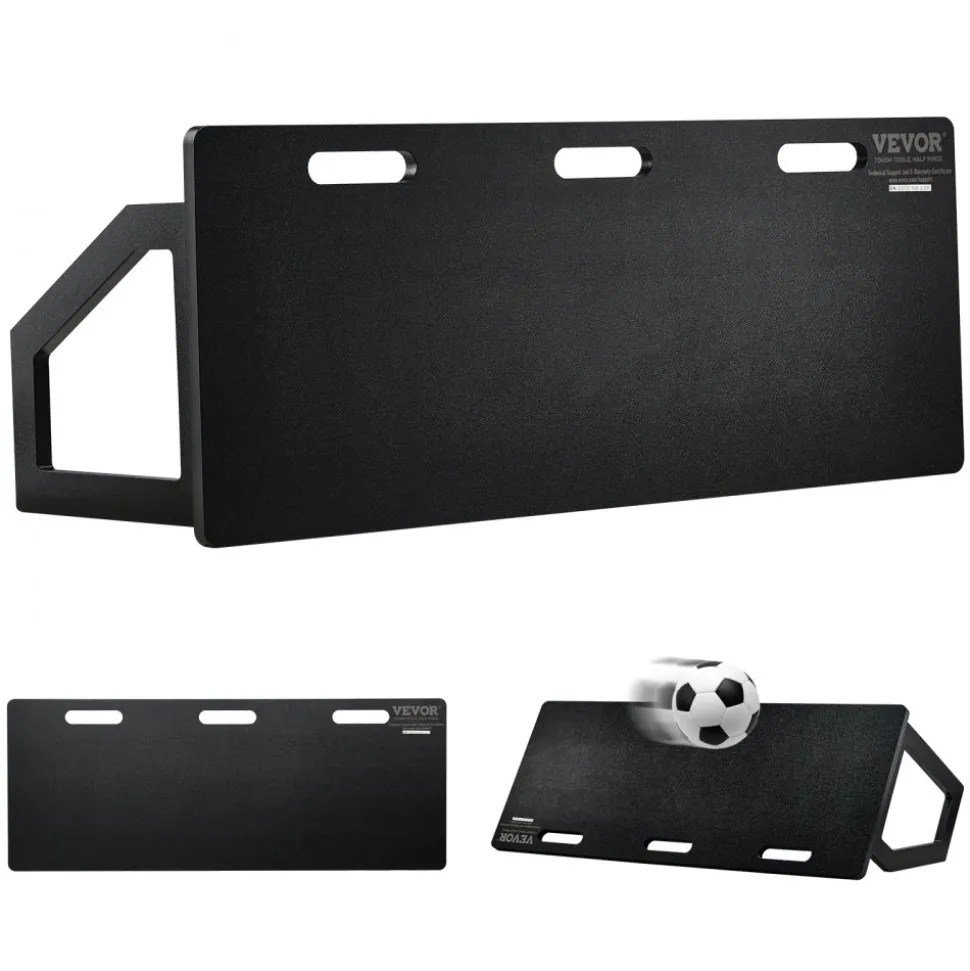 VEVOR Soccer Rebounder Board, 45"X18" Portable Soccer Wall with 2 Angles Rebound, Foldable HDPE Kickback Rebound Board, Soccer Training Equipment for Kids and Adults, Passing & Shooting Practice