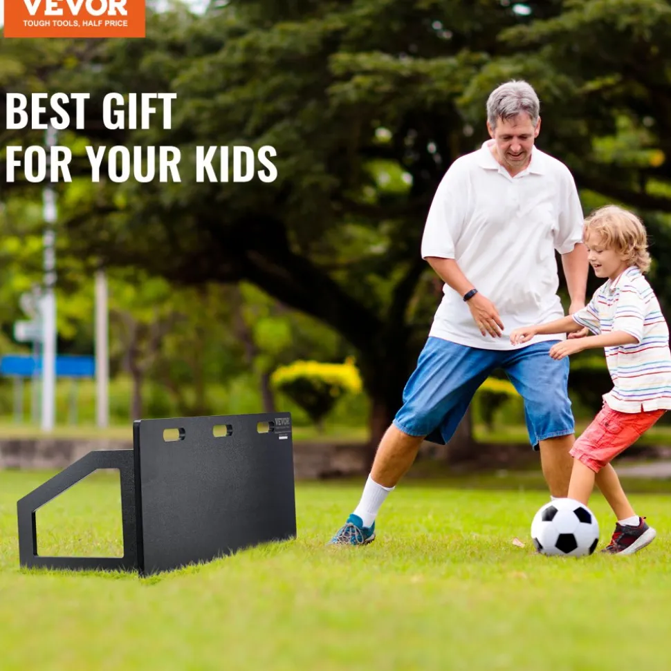 VEVOR Soccer Rebounder Board, 45"X18" Portable Soccer Wall with 2 Angles Rebound, Foldable HDPE Kickback Rebound Board, Soccer Training Equipment for Kids and Adults, Passing & Shooting Practice