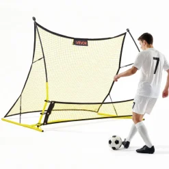 VEVOR Soccer Rebounder Net, 2-in-1 Soccer Goal Rebounder, Thickened Fiberglass Poles Iron Pipe for Team Solo Control, Passing Practice, Easy Setup Ball Training Equipment for Teens & Adults, 72