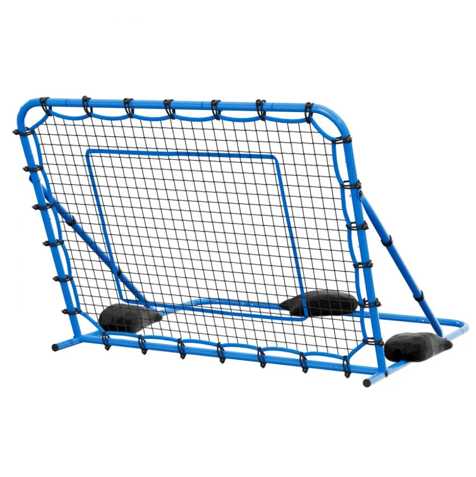 VEVOR Soccer Rebounder Net, Quick-Switch Angle Soccer Goal Rebounder for Control, Passing Practice, Heavy-Duty Iron Frame & PE Net, Easy Setup Ball Training Aids & Equipment for Teens&Adults,5 x 4 ft