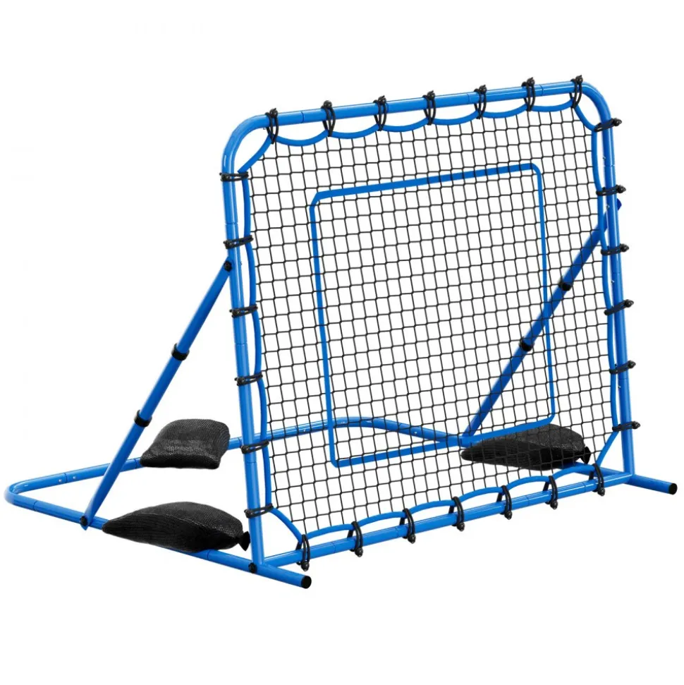 VEVOR Soccer Rebounder Net, Quick-Switch Angle Soccer Goal Rebounder for Control, Passing Practice, Heavy-Duty Iron Frame & PE Net, Easy Setup Ball Training Aids & Equipment for Teens&Adults,5 x 4 ft