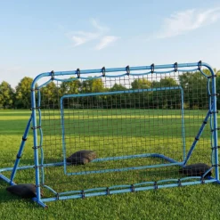 VEVOR Soccer Rebounder Net, Quick-Switch Angle Soccer Goal Rebounder for Control, Passing Practice, Heavy-Duty Iron Frame & PE Net, Easy Setup Ball Training Aids & Equipment for Teens&Adults,7 x 4 ft