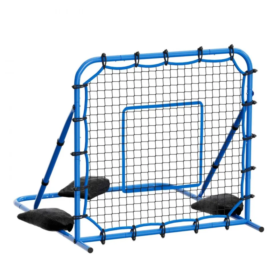 VEVOR Soccer Rebounder Net, Quick-Switch Angle Soccer Goal Rebounder for Control, Passing Practice, Heavy-Duty Iron Frame & PE Net, Easy Setup Ball Training Equipment for Teens&Adults,3.7 x 3.7 ft