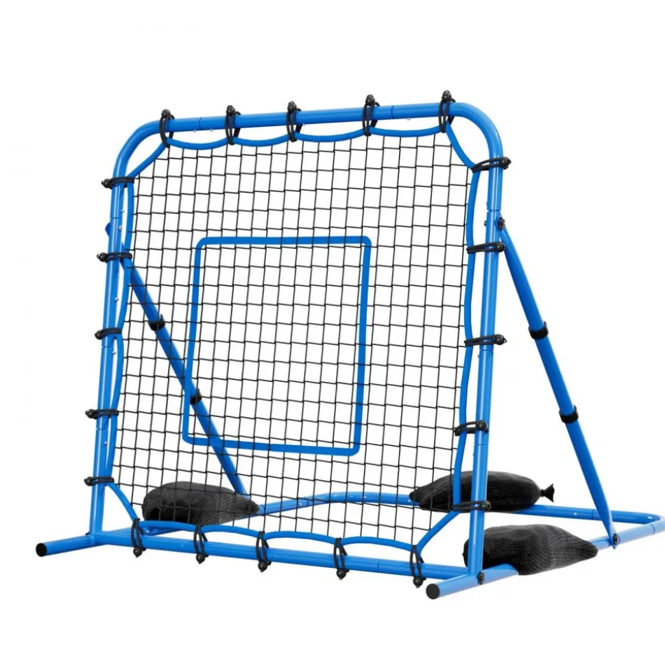 VEVOR Soccer Rebounder Net, Quick-Switch Angle Soccer Goal Rebounder for Control, Passing Practice, Heavy-Duty Iron Frame & PE Net, Easy Setup Ball Training Equipment for Teens&Adults,3.7 x 3.7 ft