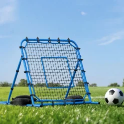 VEVOR Soccer Rebounder Net, Quick-Switch Angle Soccer Goal Rebounder for Control, Passing Practice, Heavy-Duty Iron Frame & PE Net, Easy Setup Ball Training Equipment for Teens&Adults,3.7 x 3.7 ft