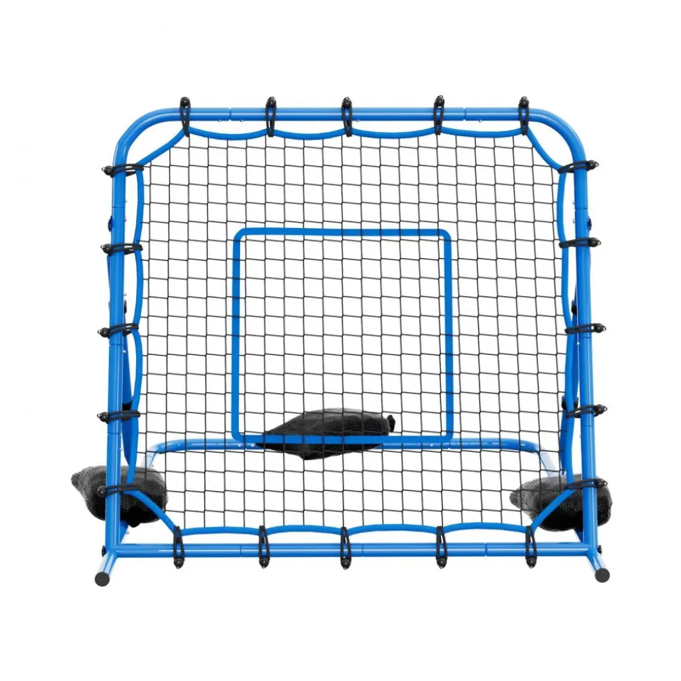 VEVOR Soccer Rebounder Net, Quick-Switch Angle Soccer Goal Rebounder for Control, Passing Practice, Heavy-Duty Iron Frame & PE Net, Easy Setup Ball Training Equipment for Teens&Adults,3.7 x 3.7 ft