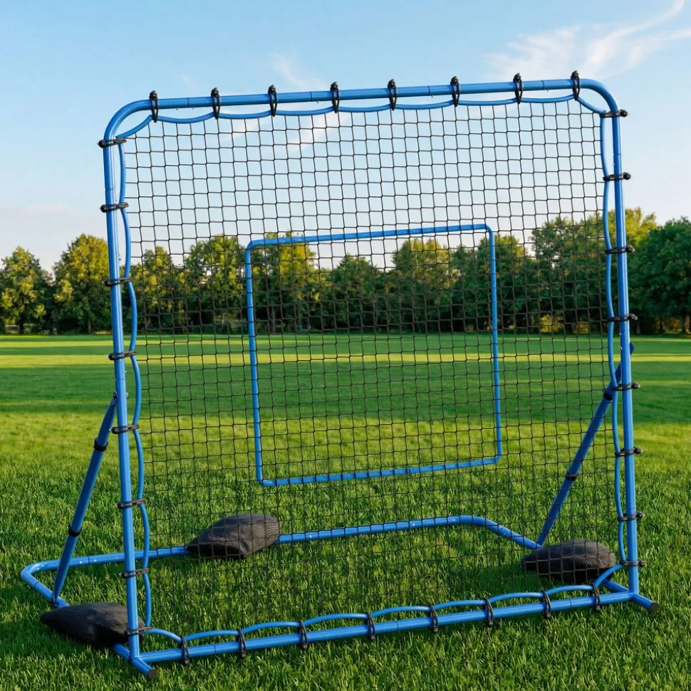 VEVOR Soccer Rebounder Net, Quick-Switch Angle Soccer Goal Rebounder for Control, Passing Practice, Heavy-Duty Iron Frame & PE Net, Easy Setup Ball Training Aids & Equipment for Teens&Adults,7 x 6 ft