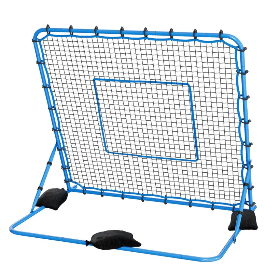 VEVOR Soccer Rebounder Net, Quick-Switch Angle Soccer Goal Rebounder for Control, Passing Practice, Heavy-Duty Iron Frame & PE Net, Easy Setup Ball Training Aids & Equipment for Teens&Adults,7 x 6 ft
