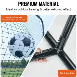 VEVOR Soccer Rebounder Net, 12x6FT Iron Soccer Training Equipment, Sports Football Training Gift with Portable Bag, Volleyball Rebounder Wall Perfect for Backyard Practicing, Solo Training, Passing