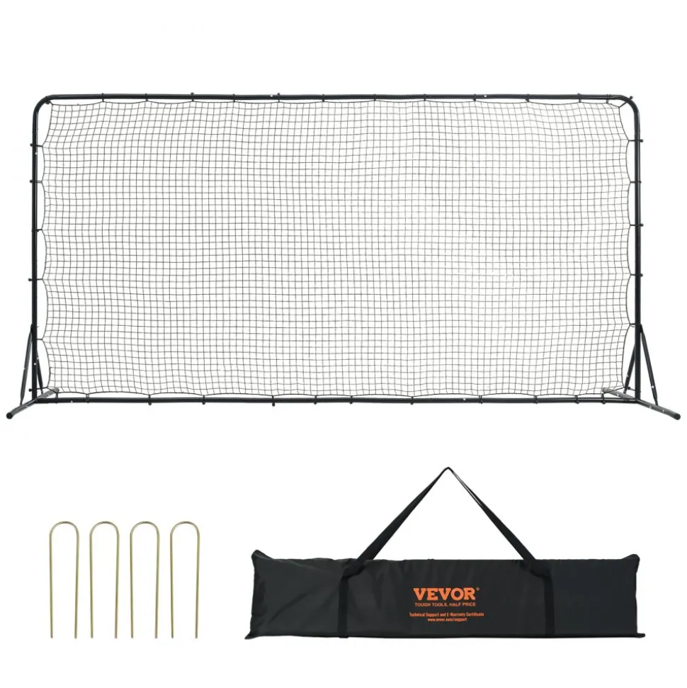 VEVOR Soccer Rebounder Net, 12x6FT Iron Soccer Training Equipment, Sports Football Training Gift with Portable Bag, Volleyball Rebounder Wall Perfect for Backyard Practicing, Solo Training, Passing