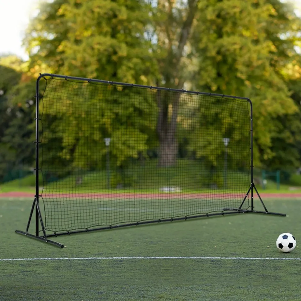 VEVOR Soccer Rebounder Net, 12x6FT Iron Soccer Training Equipment, Sports Football Training Gift with Portable Bag, Volleyball Rebounder Wall Perfect for Backyard Practicing, Solo Training, Passing