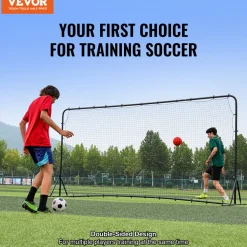 VEVOR Soccer Rebounder Net, 12x6FT Iron Soccer Training Equipment, Sports Football Training Gift with Portable Bag, Volleyball Rebounder Wall Perfect for Backyard Practicing, Solo Training, Passing