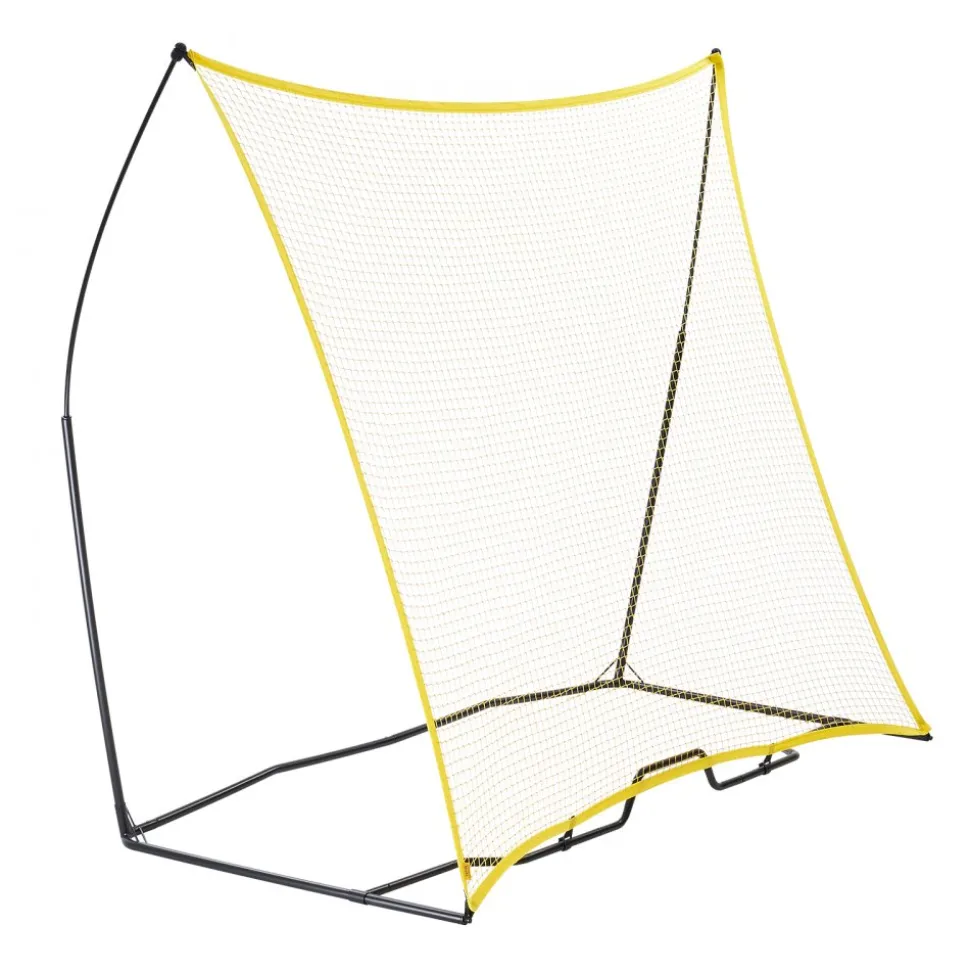VEVOR Soccer Rebounder, Portable Soccer Trainer, 7x7FT Iron & Polyester Soccer Practice Equipment, Sports Football Rebounder Wall with Portable Bag, Perfect for Team Solo Training, Passing, Volley