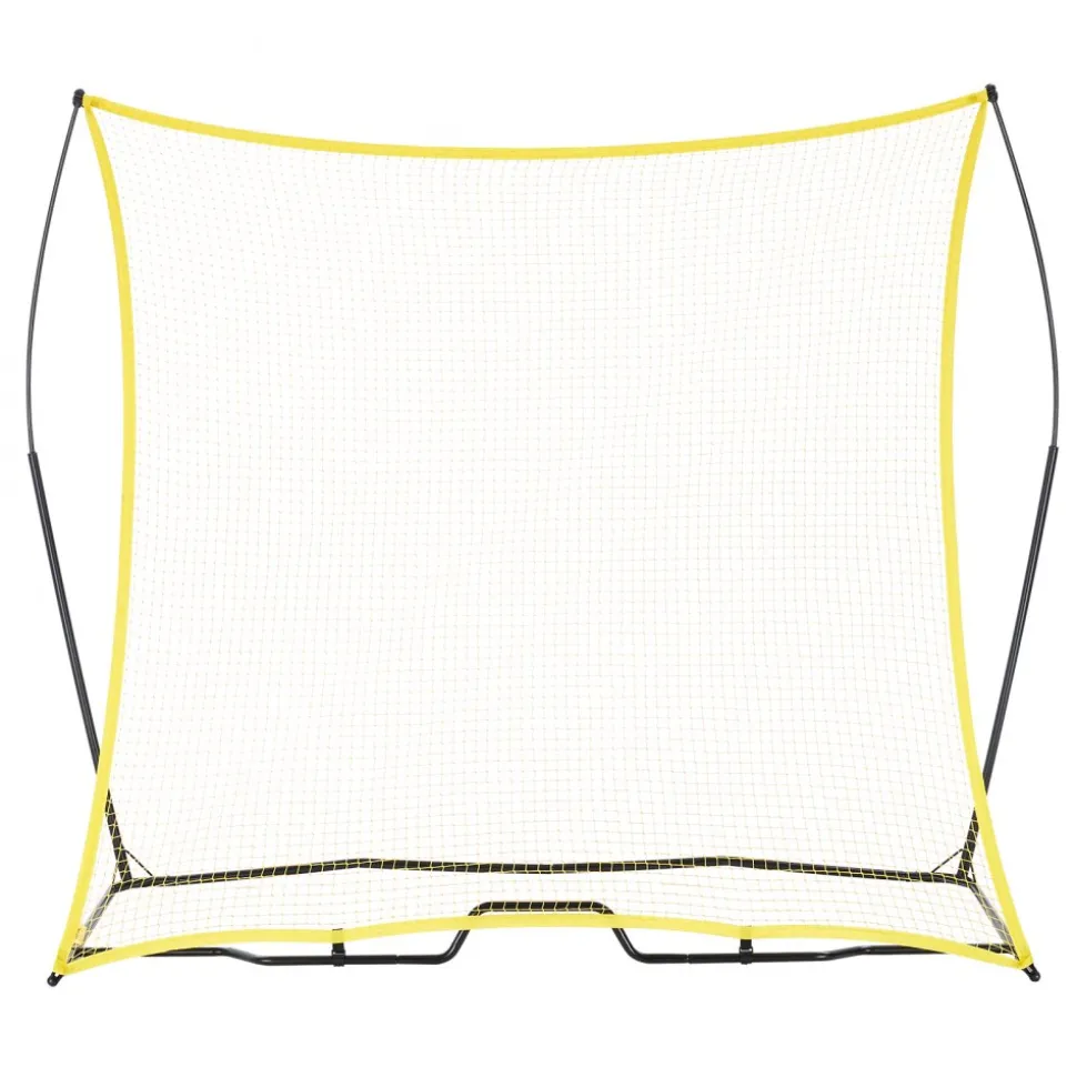 VEVOR Soccer Rebounder, Portable Soccer Trainer, 7x7FT Iron & Polyester Soccer Practice Equipment, Sports Football Rebounder Wall with Portable Bag, Perfect for Team Solo Training, Passing, Volley