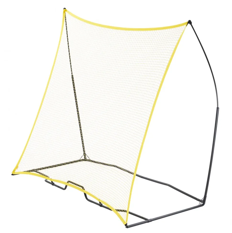 VEVOR Soccer Rebounder, Portable Soccer Trainer, 7x7FT Iron & Polyester Soccer Practice Equipment, Sports Football Rebounder Wall with Portable Bag, Perfect for Team Solo Training, Passing, Volley