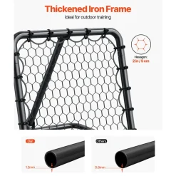 VEVOR Soccer Rebounder Rebound Net, Kick-Back 34