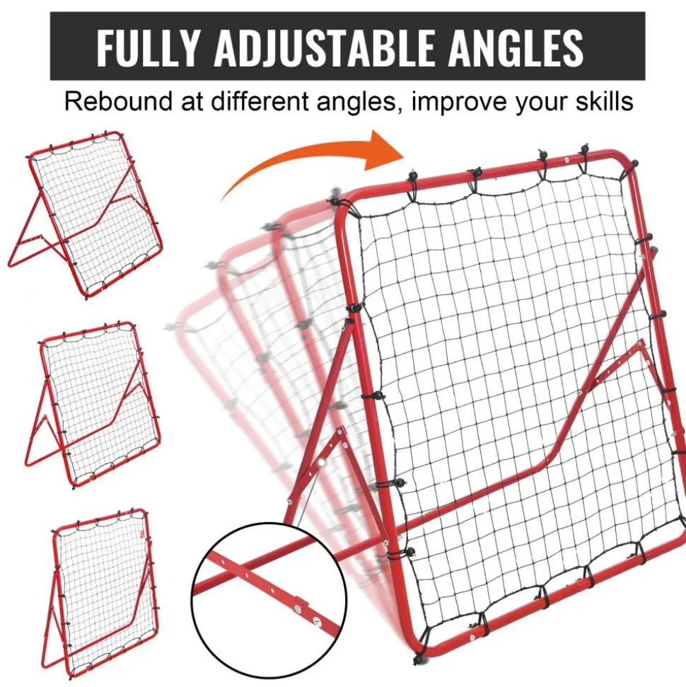 VEVOR Soccer Rebounder Rebound Net, Kick-Back 39"x39", Portable Football Training Gifts, Aids & Equipment for Kids Teens & All Ages, Easy Set Up & Perfect Storage