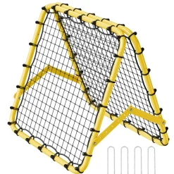 VEVOR Soccer Rebounder Rebound Net, 40"x35"x37" Portable Football Training Gifts, Fully Adjustable Angles Goal Net, Aids & Equipment for Kids Teens & All Ages, Easy Set Up & Perfect Storage