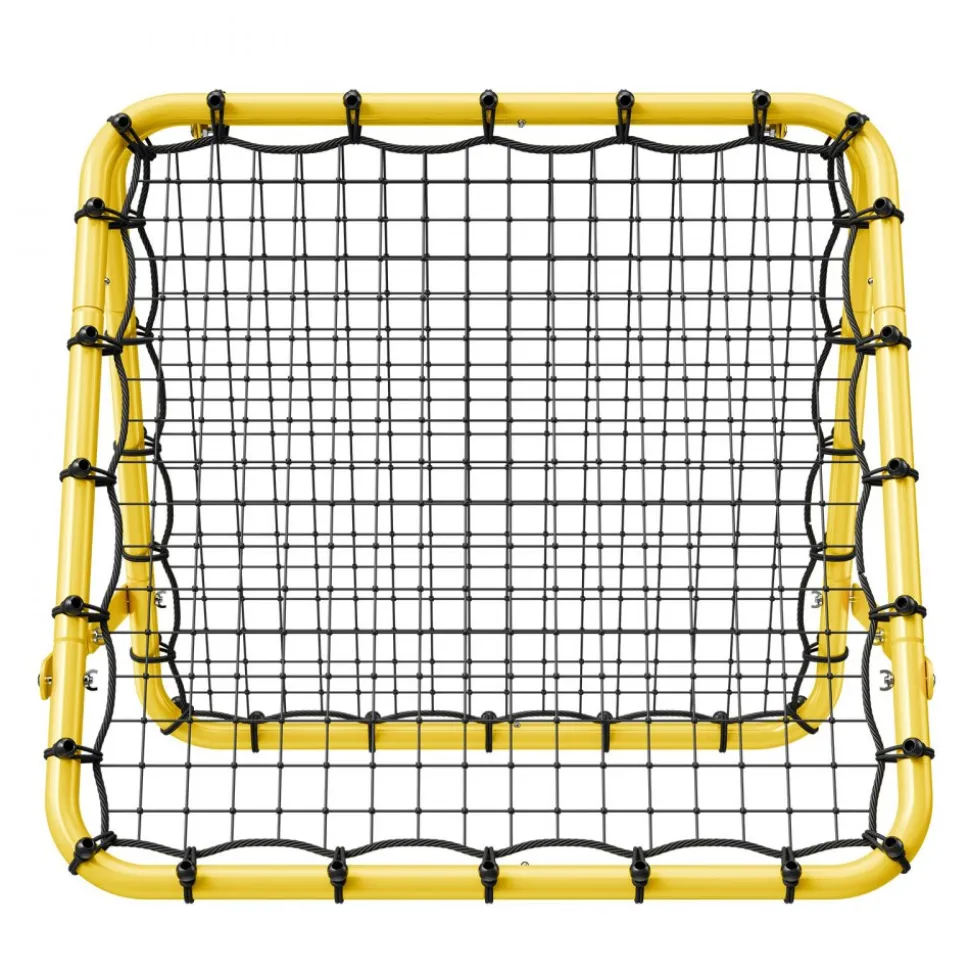 VEVOR Soccer Rebounder Rebound Net, 40"x35"x37" Portable Football Training Gifts, Fully Adjustable Angles Goal Net, Aids & Equipment for Kids Teens & All Ages, Easy Set Up & Perfect Storage